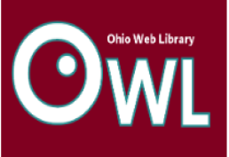 OWL Ohio Web Library logo with a burgandy background